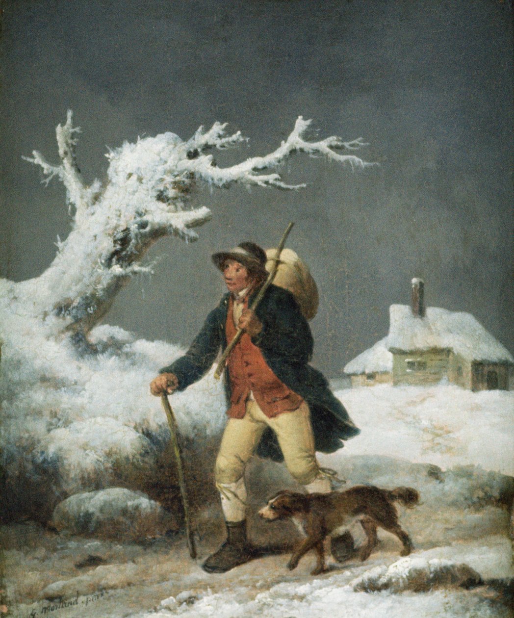 Kävely lumessa tekijältä George Morland