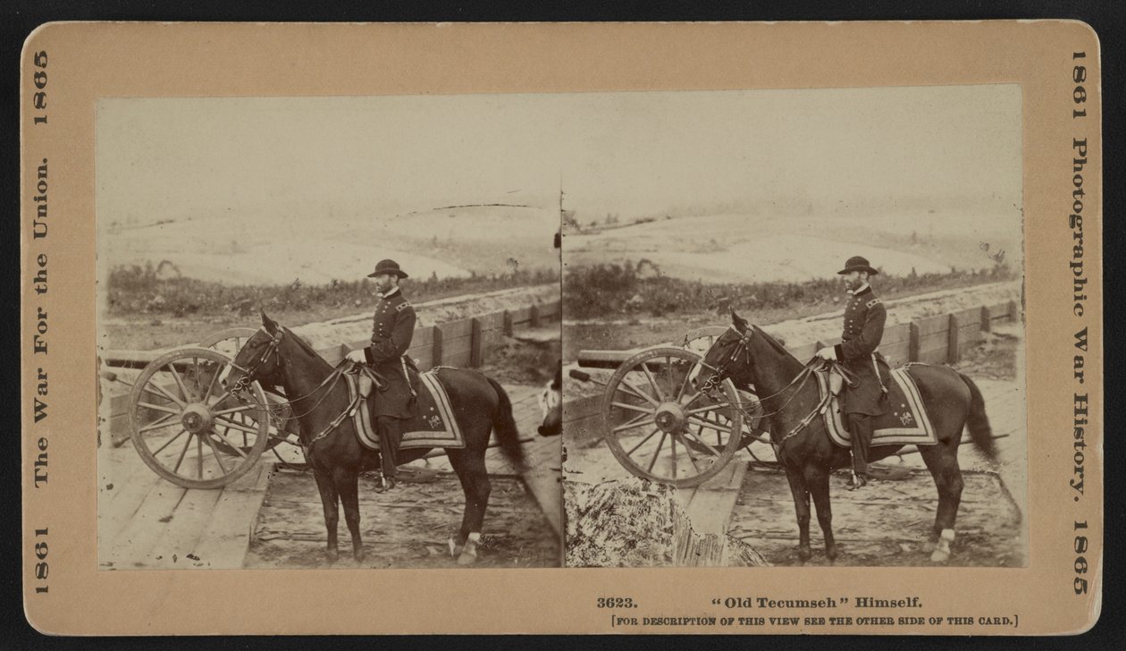 "Old Tecumseh", kenraali Sherman, Unionin linjalla lähellä Atlantaa, 1864 tekijältä George N. Barnard