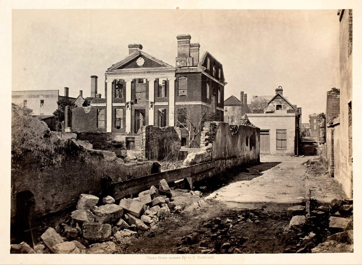 Pinckneyn kartanon rauniot, Charleston S.C. tekijältä George N. Barnard