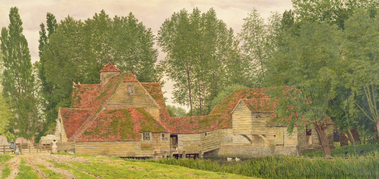 Mill on Thames Mapledurhamissa, 1860 tekijältä George Price Boyce