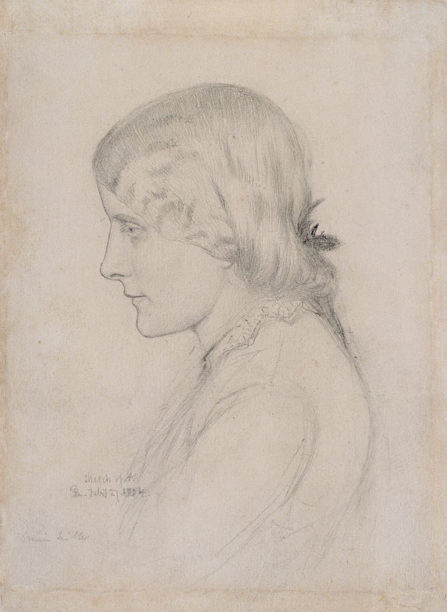 Annie Millerin muotokuva, 1854 tekijältä George Price Boyce