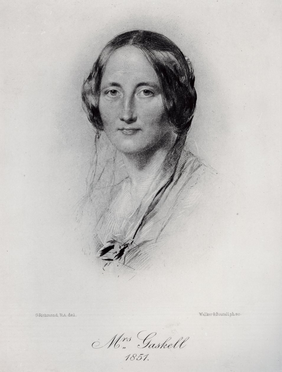 Elizabeth Cleghorn Gaskell (1810-65) (ks. 114001) tekijältä George Richmond