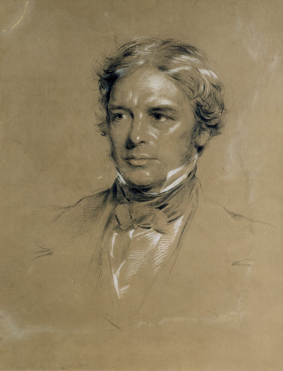 Michael Faraday (1791-1867) (hiili ja liitu paperille) tekijältä George Richmond
