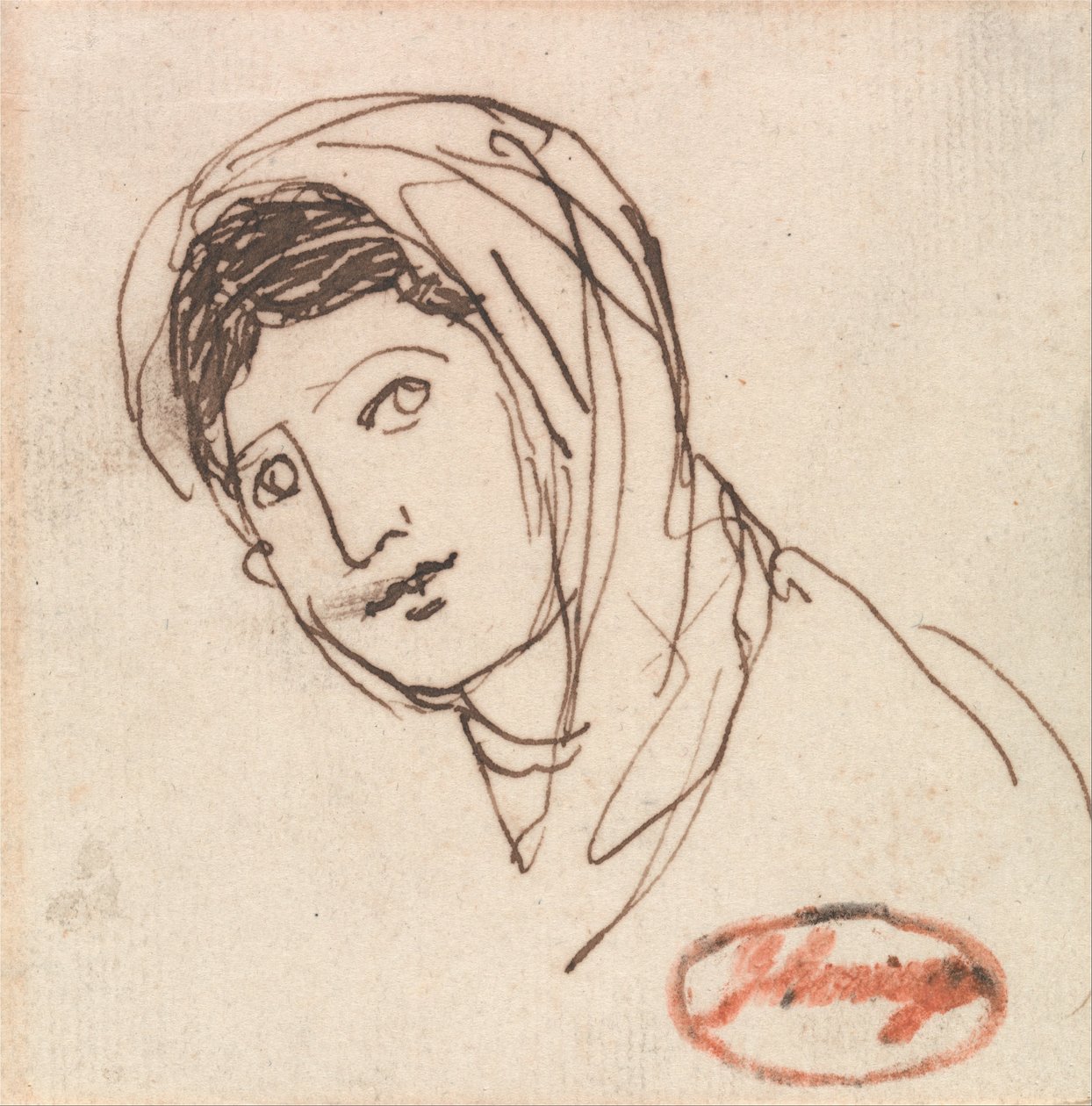 Naisen pää tekijältä George Romney