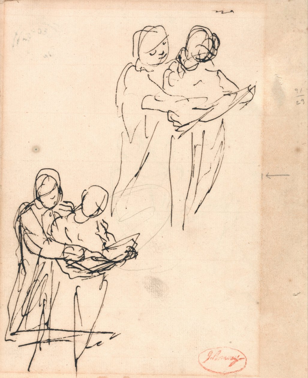 Pari tutkii kirjaa tekijältä George Romney