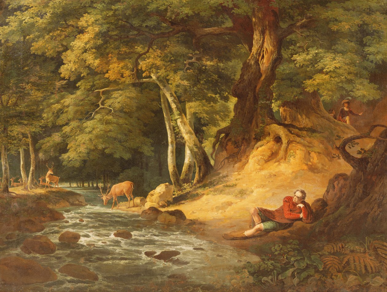 Jacques ja haavoittunut hirvi, 1790 tekijältä George Romney