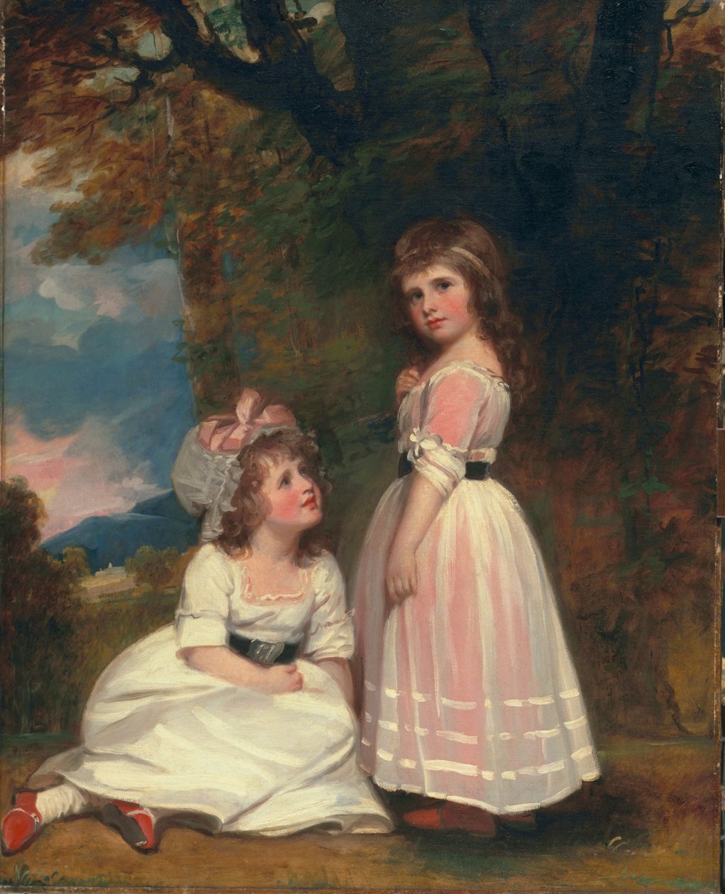 Margaret Beckford, myöhemmin Margaret Orde ja Susan Euphemia Beckford, myöhemmin Hamiltonin herttuatar: Beckfordin lapset, n. 1789-1791; tekijältä George Romney