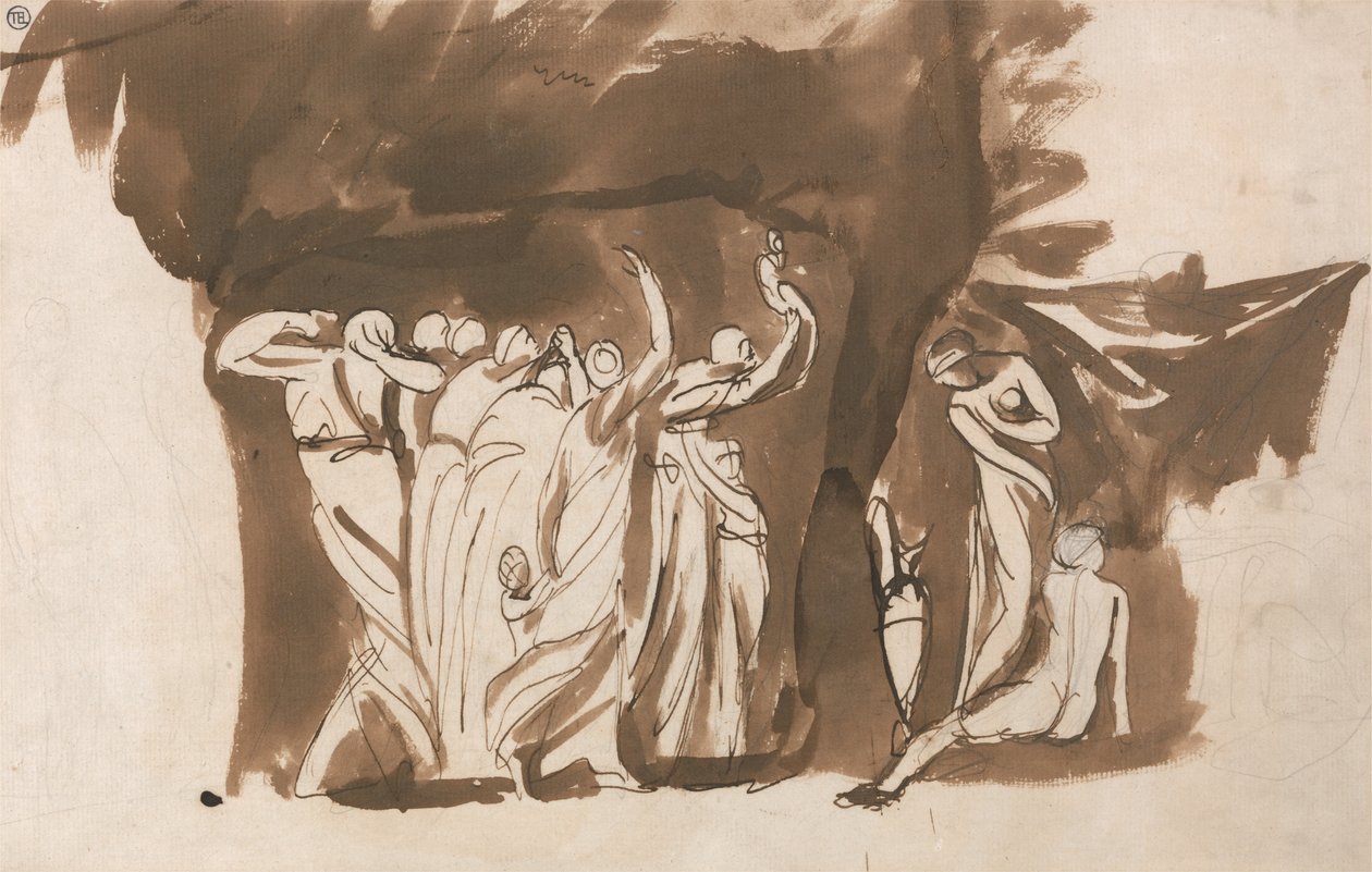 Naisten ja lasten mytologinen ryhmä tekijältä George Romney