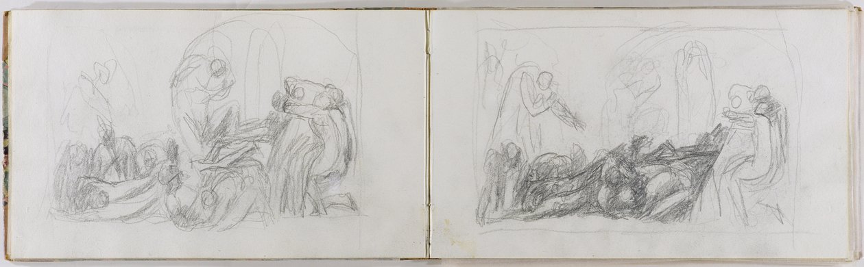 Kadonnut paratiisi, n. 1793 (grafiitti paperille) tekijältä George Romney