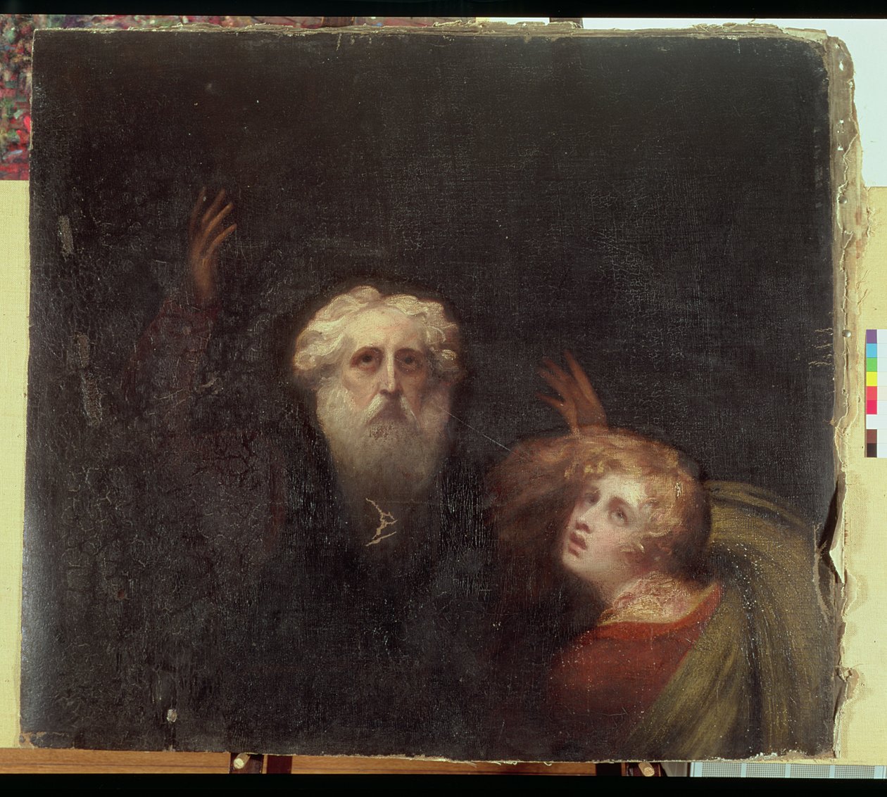 Prospero ja Miranda, katkelma "Myrskystä", n. 1790 tekijältä George Romney
