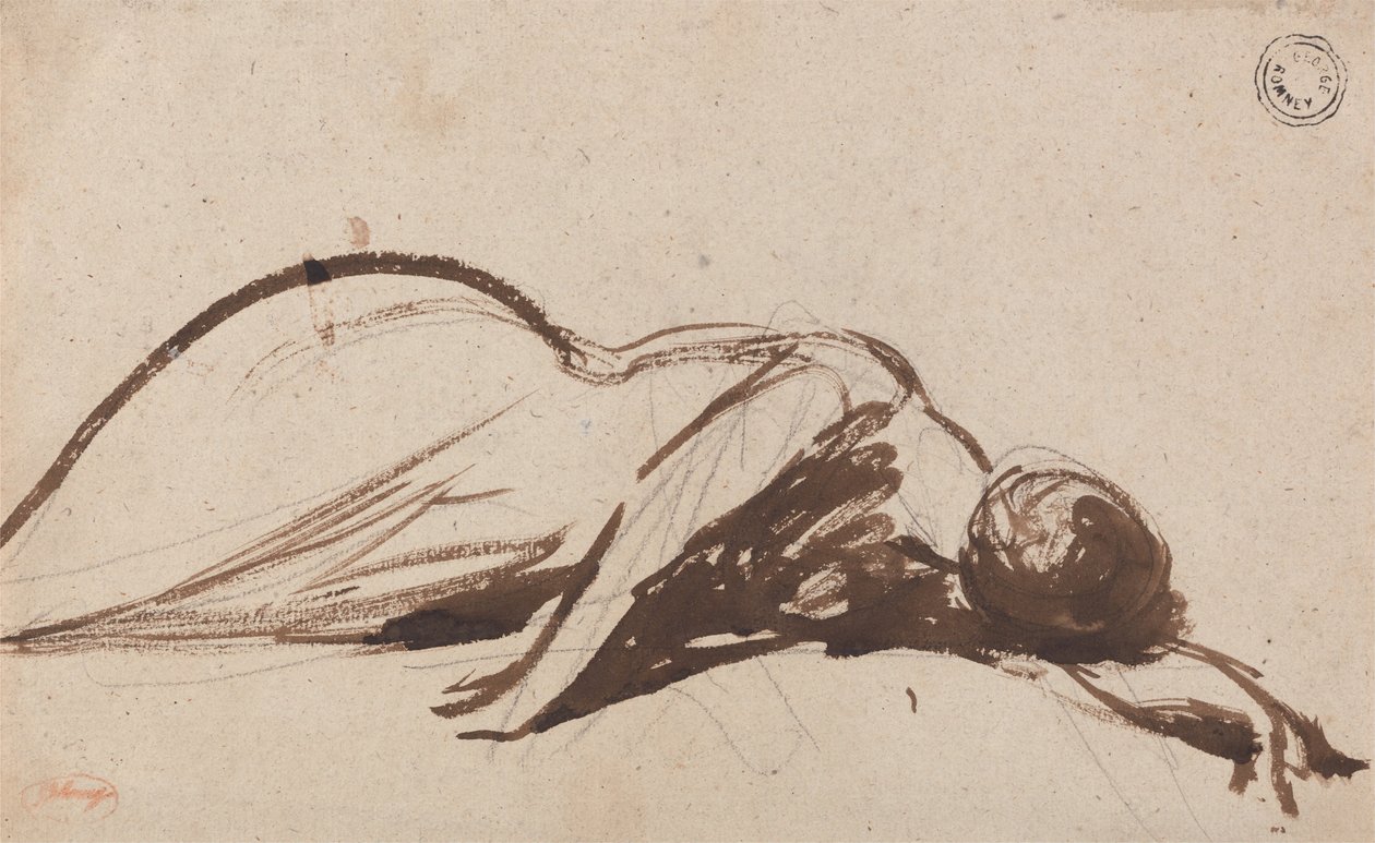 Nukkuva nainen tekijältä George Romney