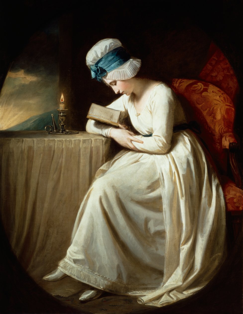 Serena lukee, 1780-85 tekijältä George Romney