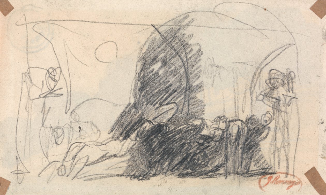 Luonnos Howard Scenelle tekijältä George Romney