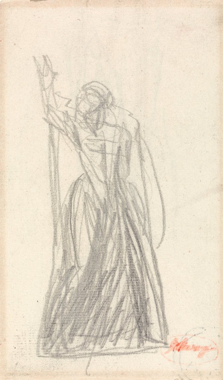 Pysyvä hahmo, luultavasti Lady Macbethille tekijältä George Romney