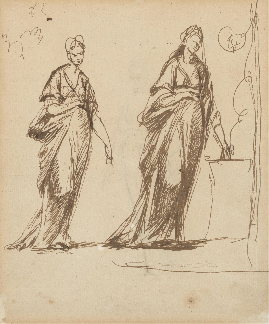 Kaksi naishahmoa tekijältä George Romney