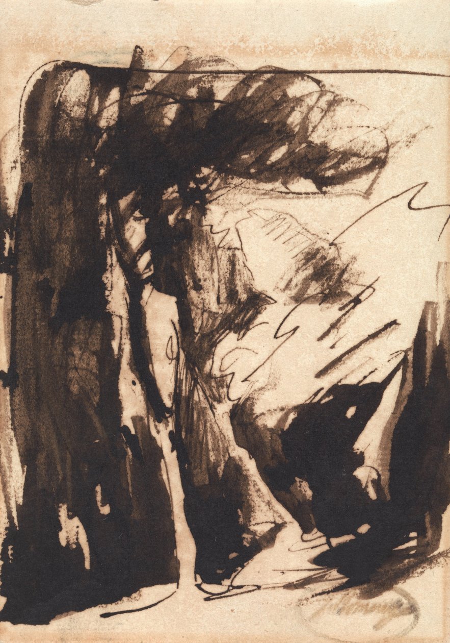 Metsäinen maisema tekijältä George Romney