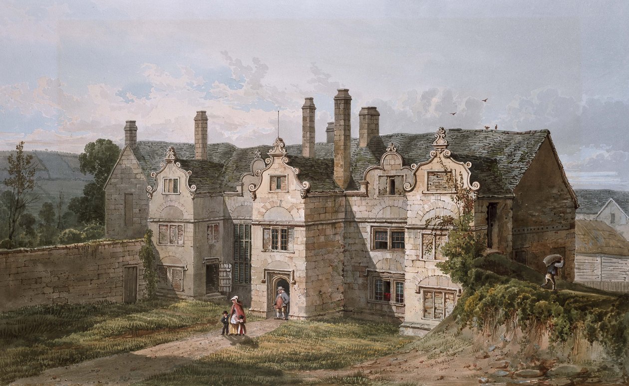 Näkymä Trericelle, Cornwall, 1819 (akvarelli) tekijältä George Shepherd
