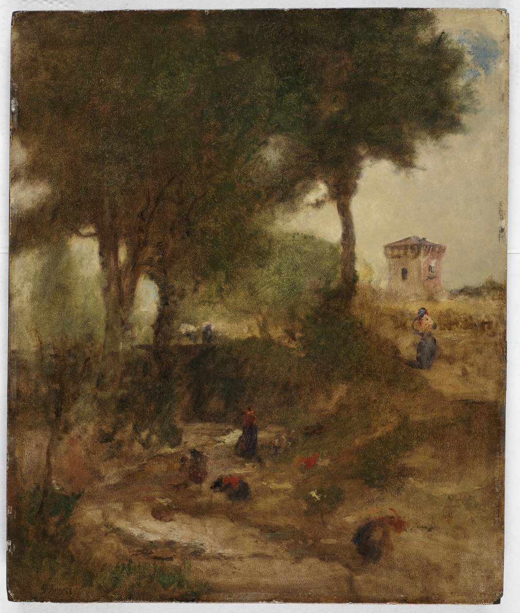 Luonnos pesupäivälle Perugian lähellä, 1873 tekijältä George Inness