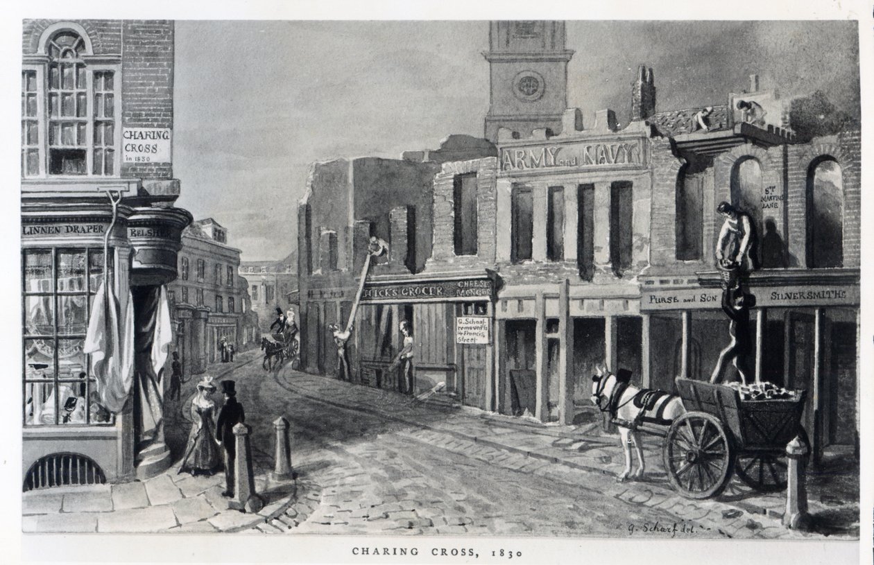 Charing Cross, 1830 tekijältä George Snr Scharf