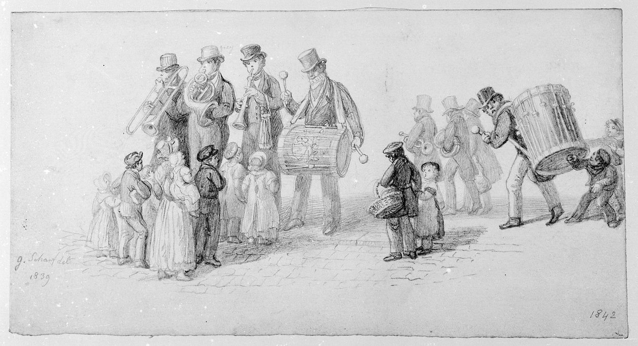 London Street Band, 1839 tekijältä George Snr Scharf