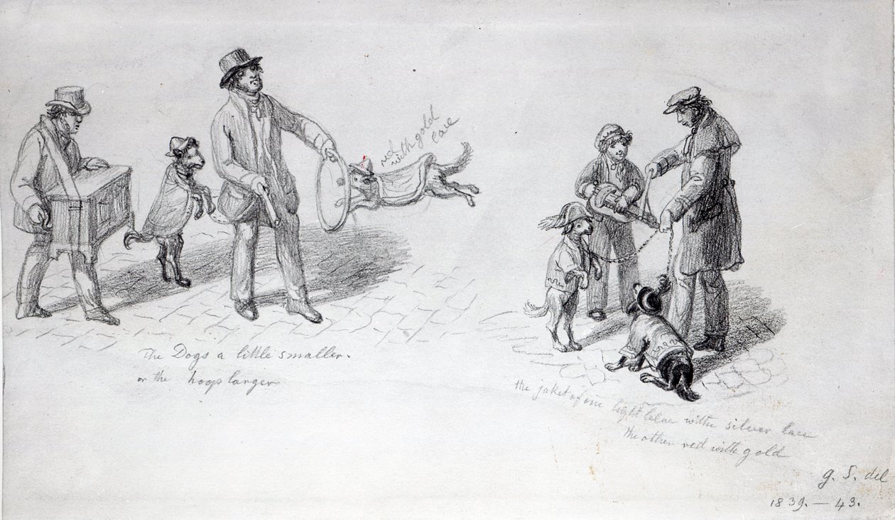 Street Performers, n. 1839–1843 tekijältä George Snr Scharf