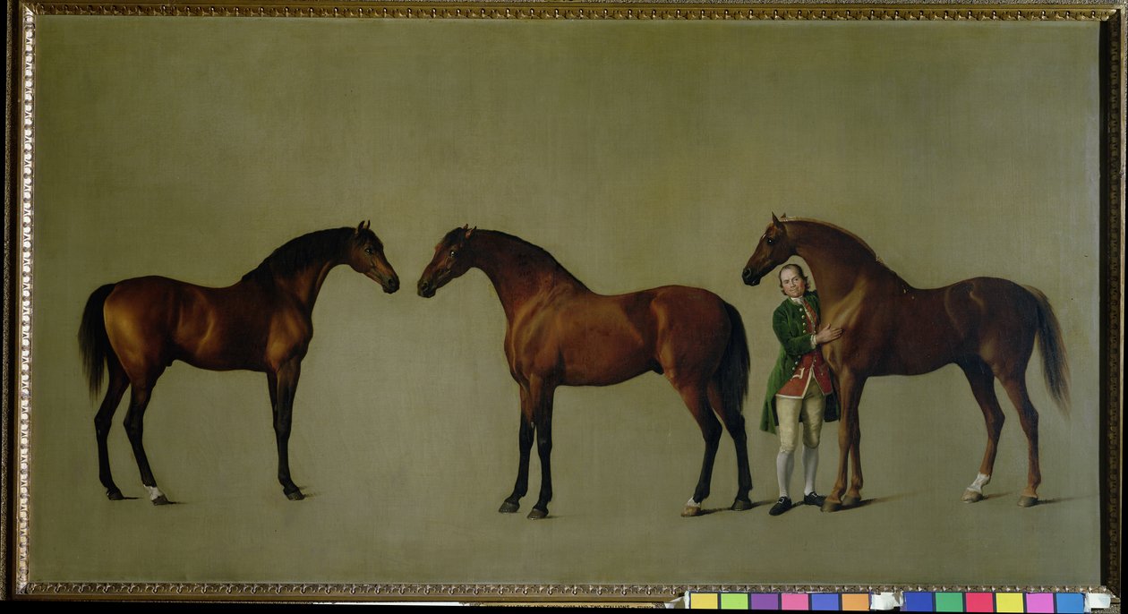 Whistlejacket ja kaksi muuta oriia Simon Cobbin, sulhanen kanssa, 1762 tekijältä George Stubbs