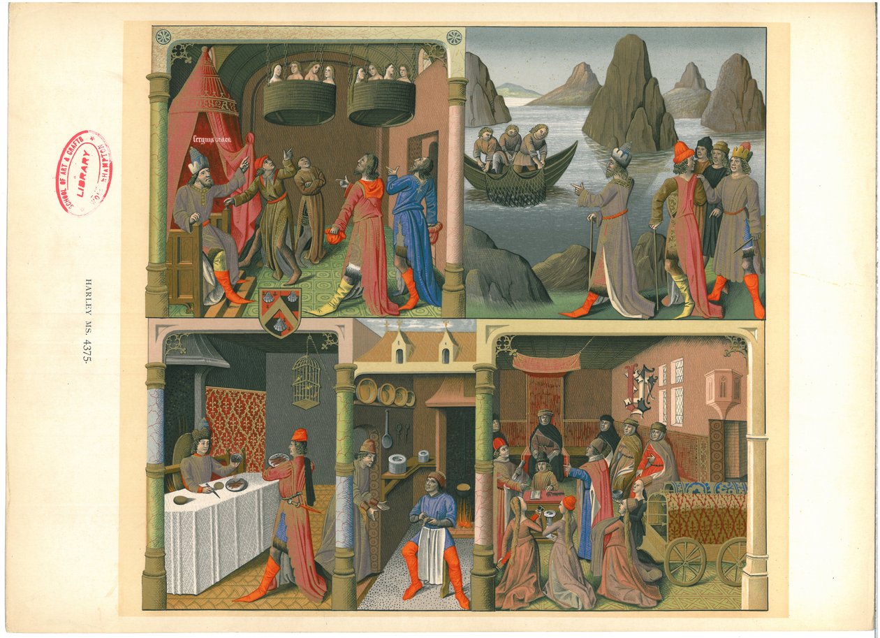 Lauta "Illuminated Manuscripts in the British Museum: Miniatures, Borders and Initials" tekijältä George Augustus Wallis