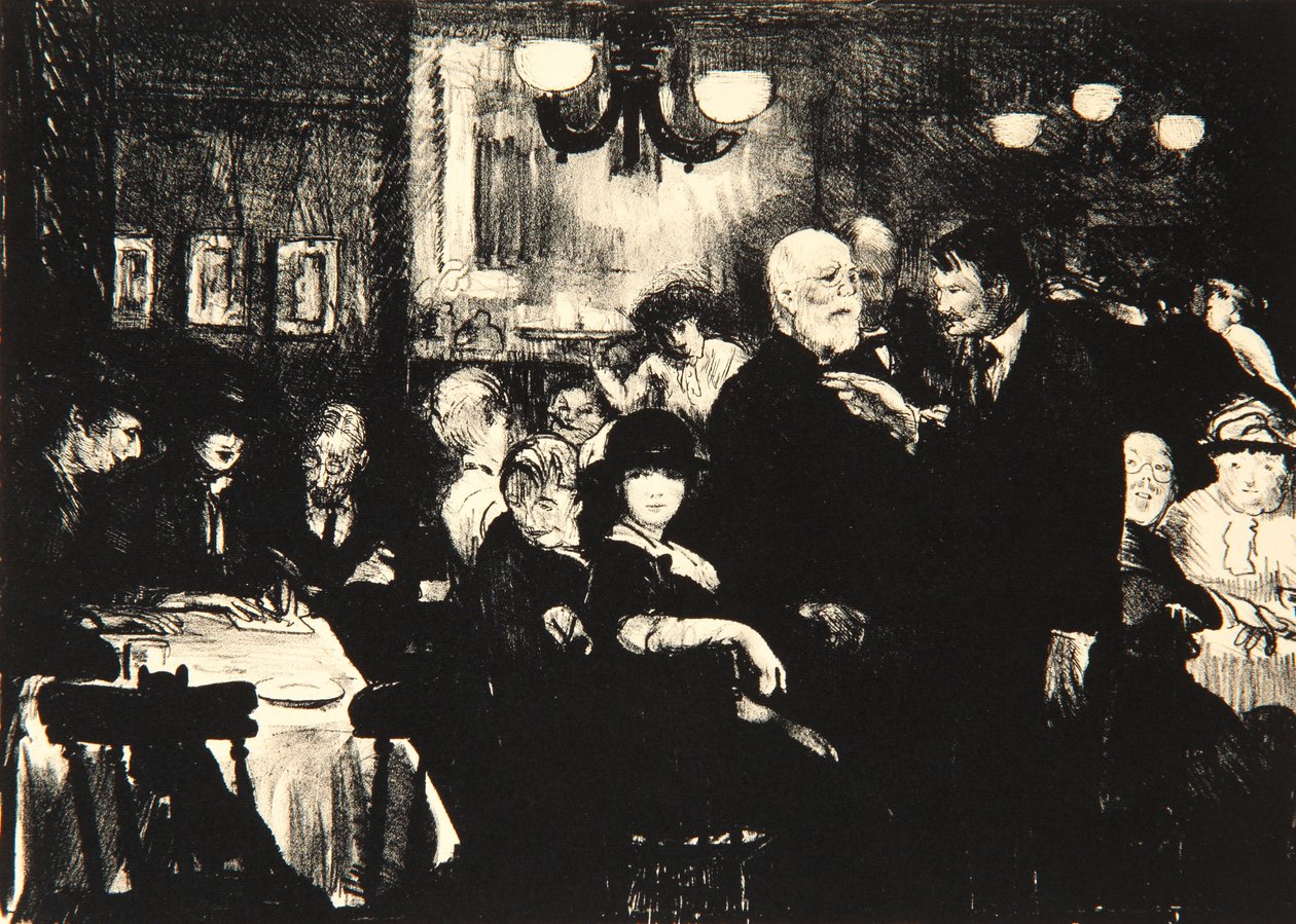 Taiteilijoiden ilta, 1916 tekijältä George Wesley Bellows