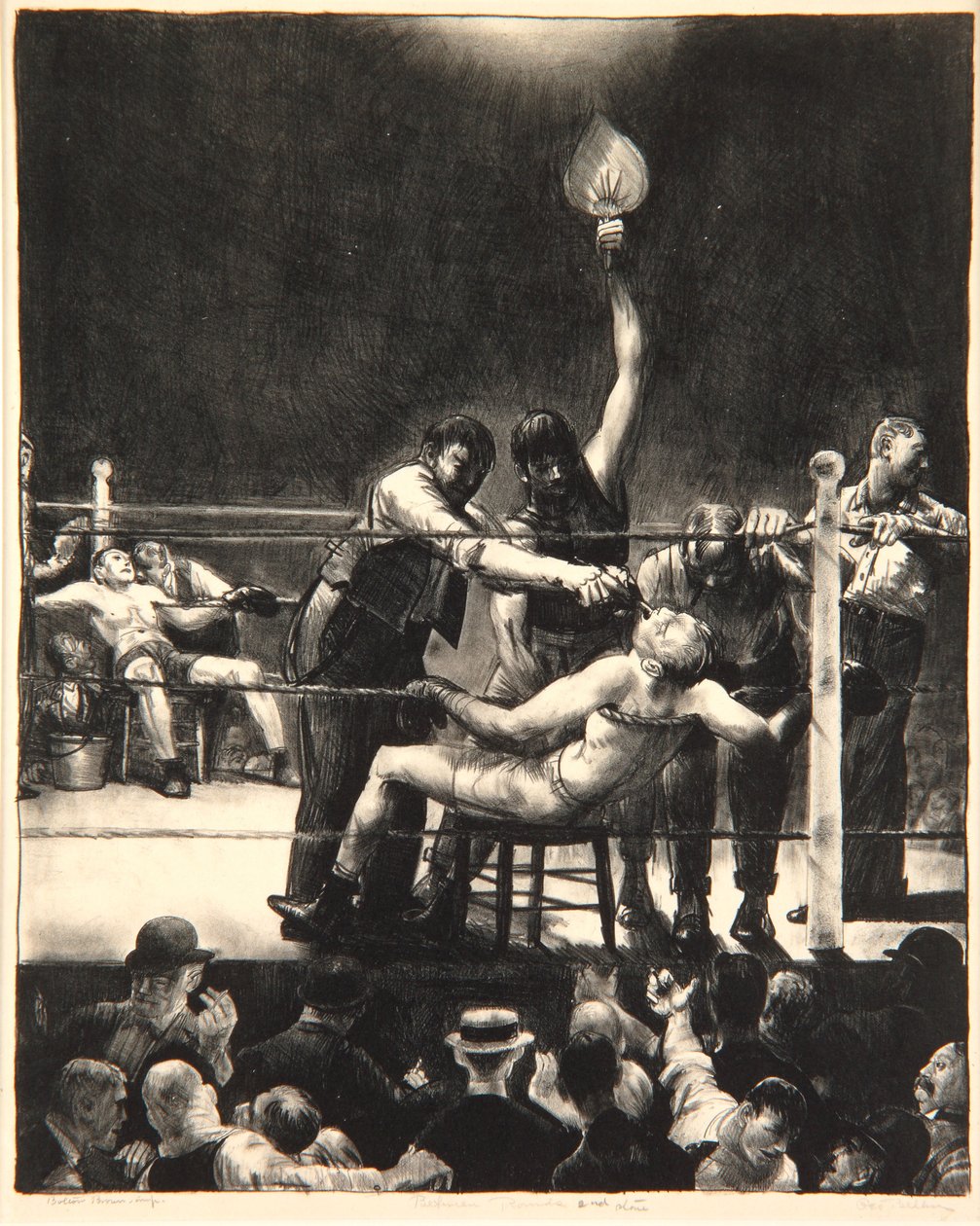 Rounds välissä, pieni, toinen kivi, 1923 tekijältä George Wesley Bellows
