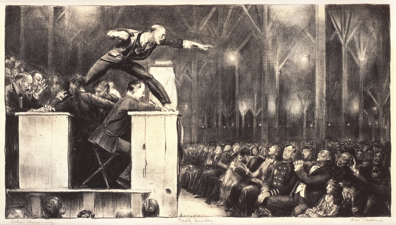 Billy Sunday, 1923 tekijältä George Wesley Bellows