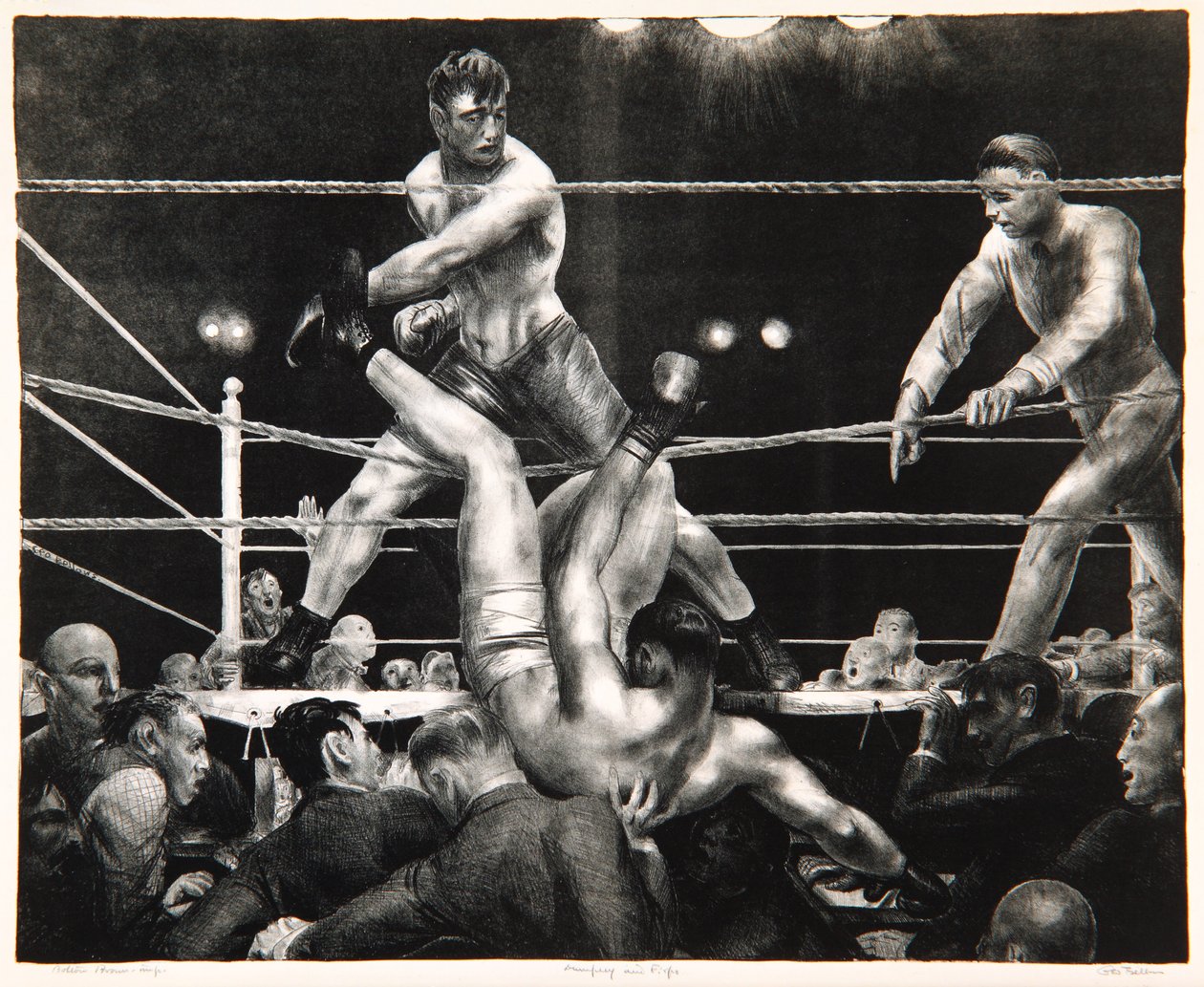 Dempsey ja Firpo, 1923-24 tekijältä George Wesley Bellows