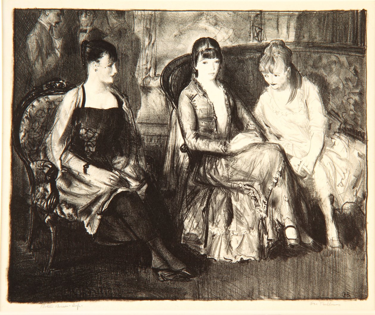 Elsie, Emma ja Marjorie, 1921 tekijältä George Wesley Bellows
