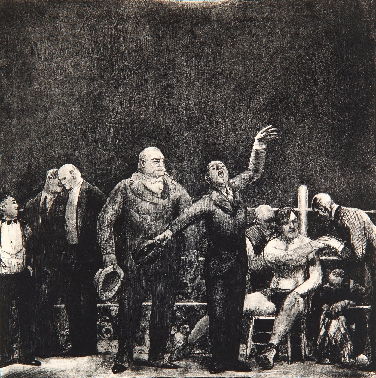 Esittelyssä John L. Sullivan, 1916 tekijältä George Wesley Bellows