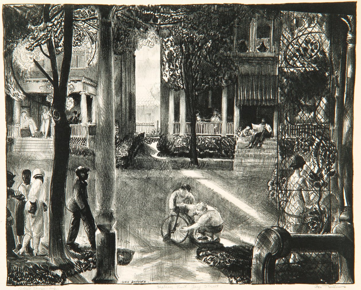 Sixteen East Gay Street, 1923-24 tekijältä George Wesley Bellows