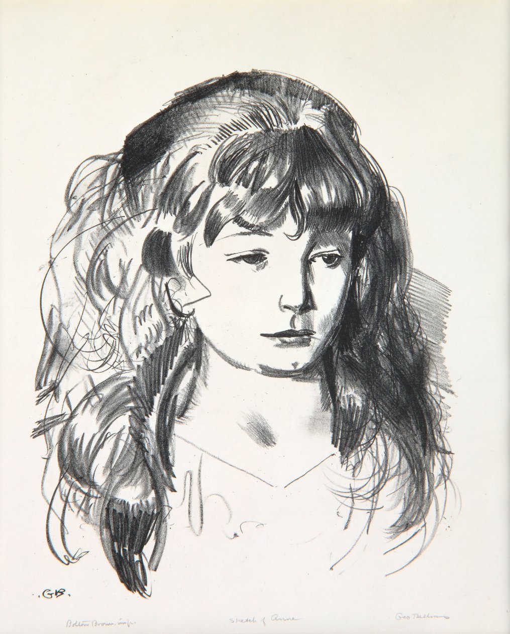 Luonnos Annesta, 1923-24 tekijältä George Wesley Bellows