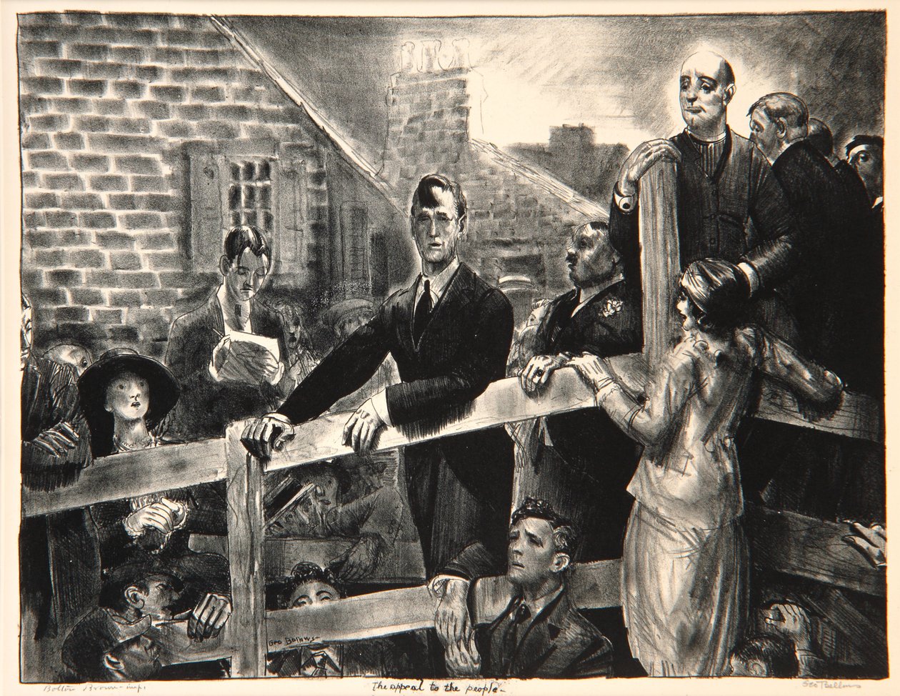 Vetoomus kansalle, 1923-24 (litografia) tekijältä George Wesley Bellows