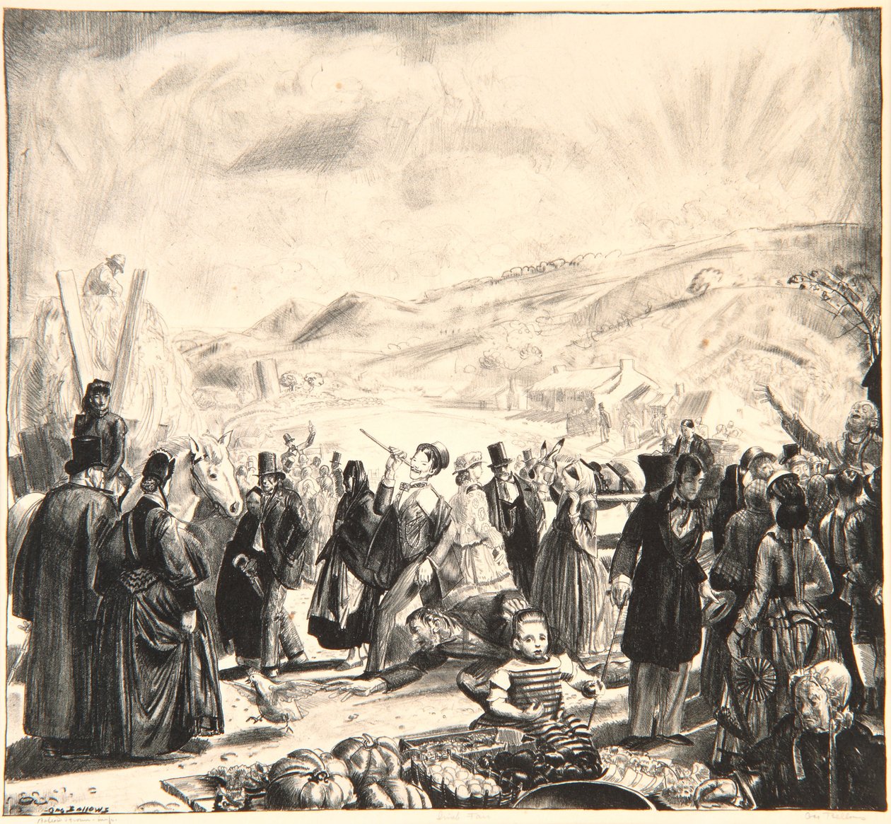 Irlannin messut, 1923 (litografia) tekijältä George Wesley Bellows