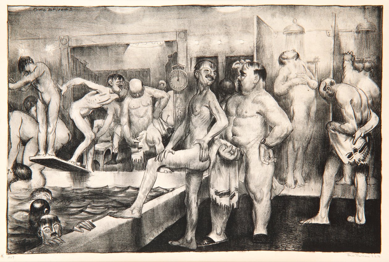 Suihkukylpy, 1917 tekijältä George Wesley Bellows
