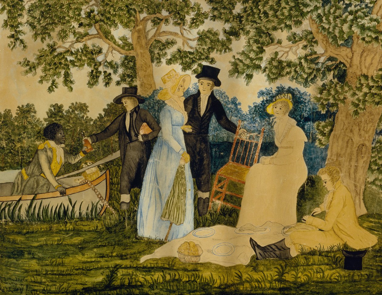 Kalastusjuhlat, c. 1815 (akvarelli kudospaperille) tekijältä George after Morland