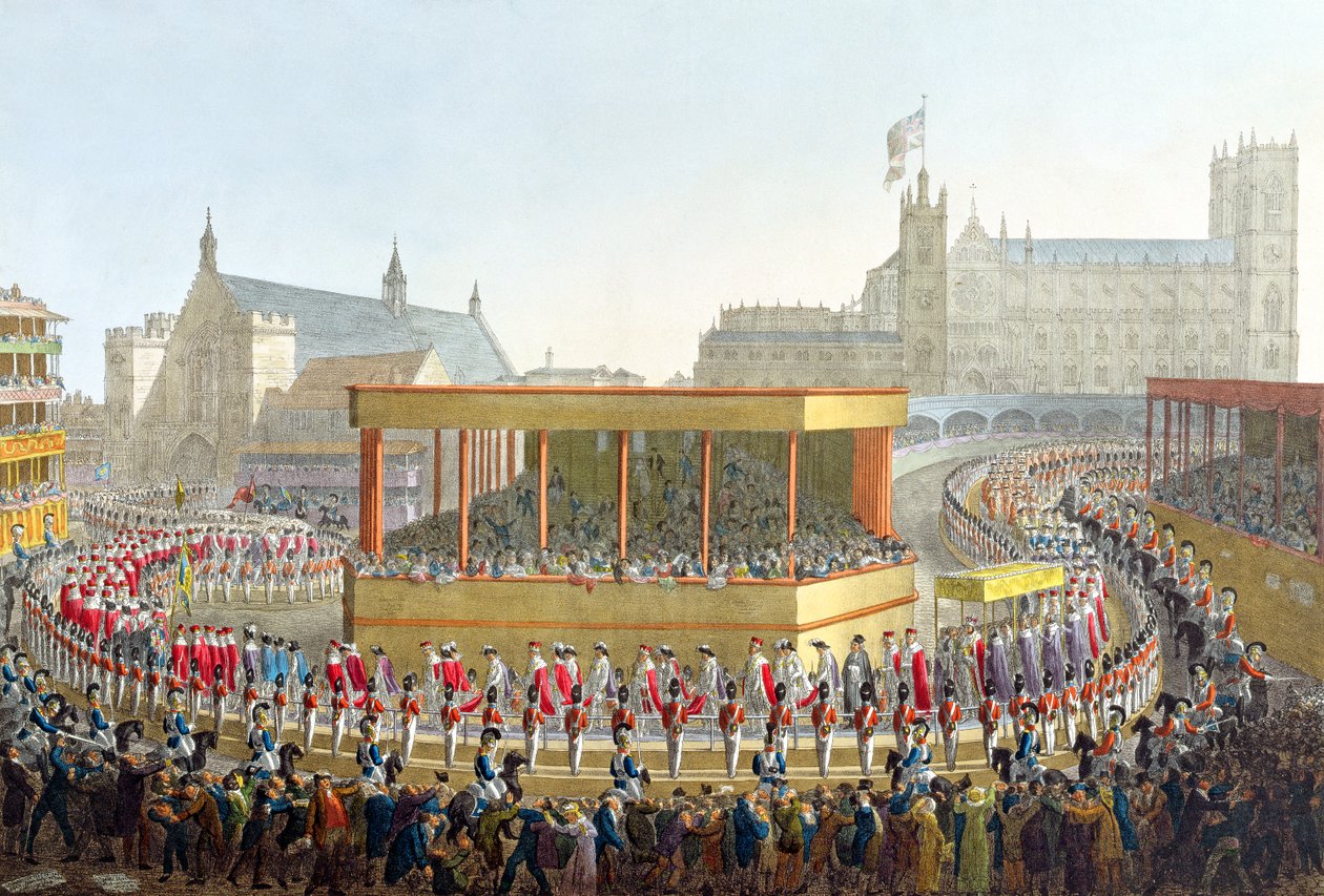 Yrjö IV:n kruunauskulkue, 1821 tekijältä George the Elder Scharf