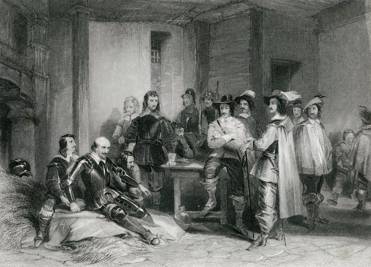 Earl of Lindseyn kuolema (kaiverrus) tekijältä George (after) Cattermole