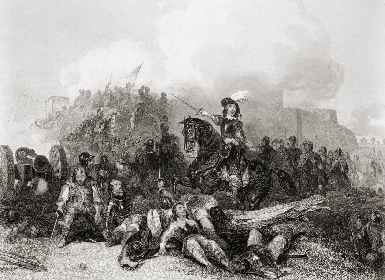 The Storming of Bristol, ika-26 ng Hulyo 1643, inukit ni J.C. Varrall (ukit)finn tekijältä George (after) Cattermole