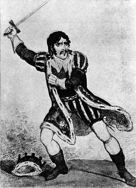 Edmund Kean (1787-1833) Richard III:na tekijältä George (after) Cruikshank