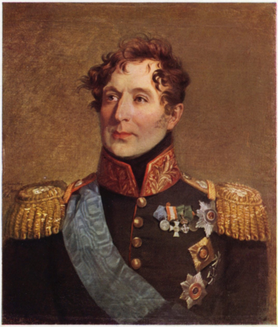 Muotokuva Mihail Miloradovitshista (värilitografia) tekijältä George (after) Dawe