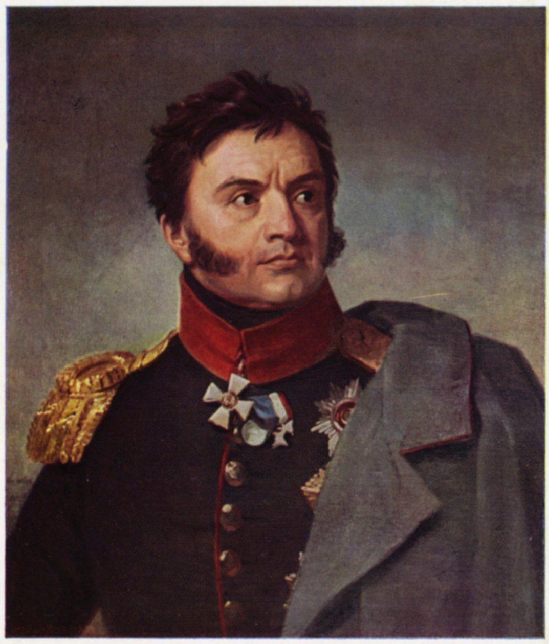 Nikolai Raevskin muotokuva (värilitra) tekijältä George (after) Dawe