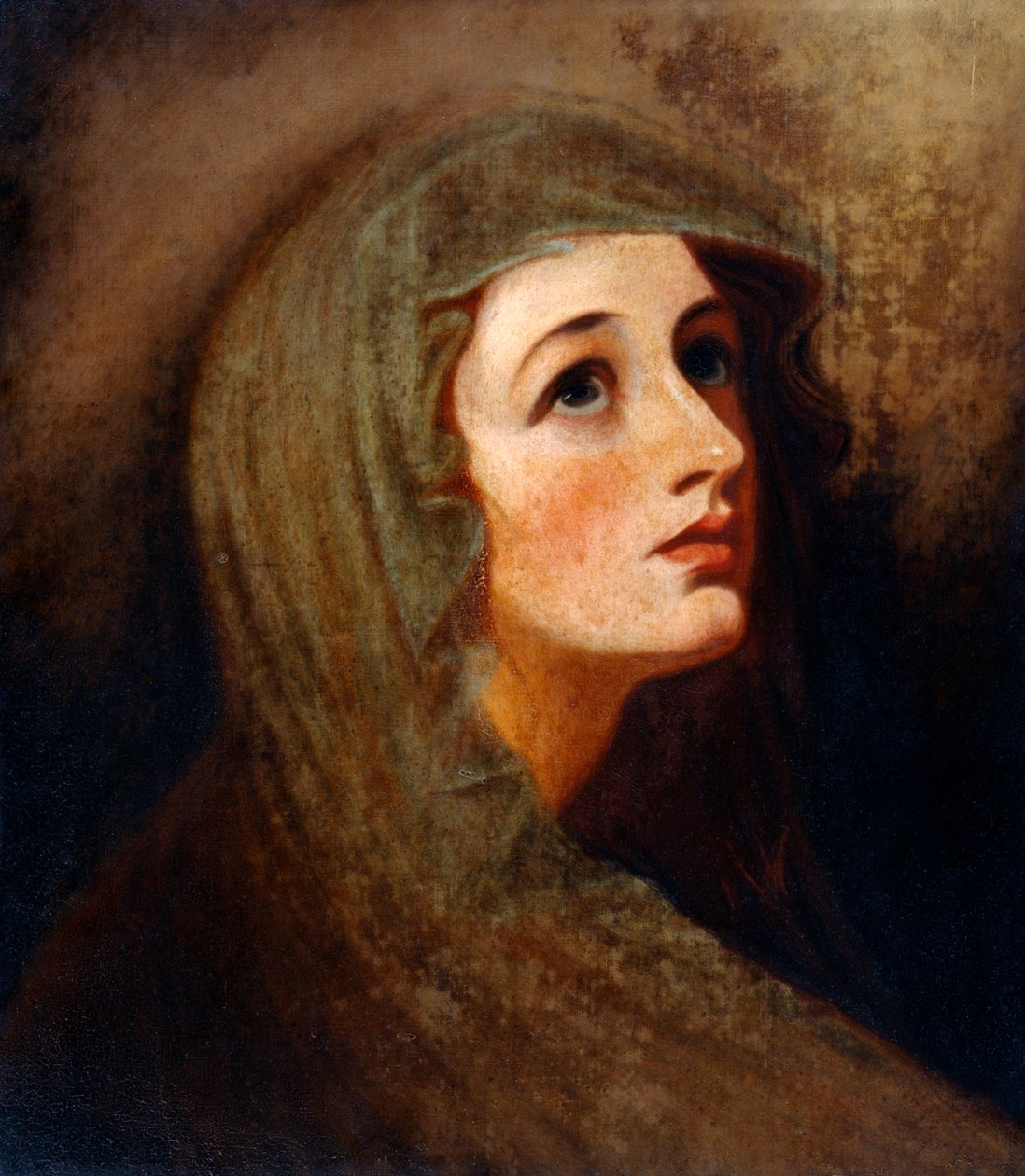 Lady Hamilton Vestalina (öljy kankaalle) tekijältä George (after) Romney