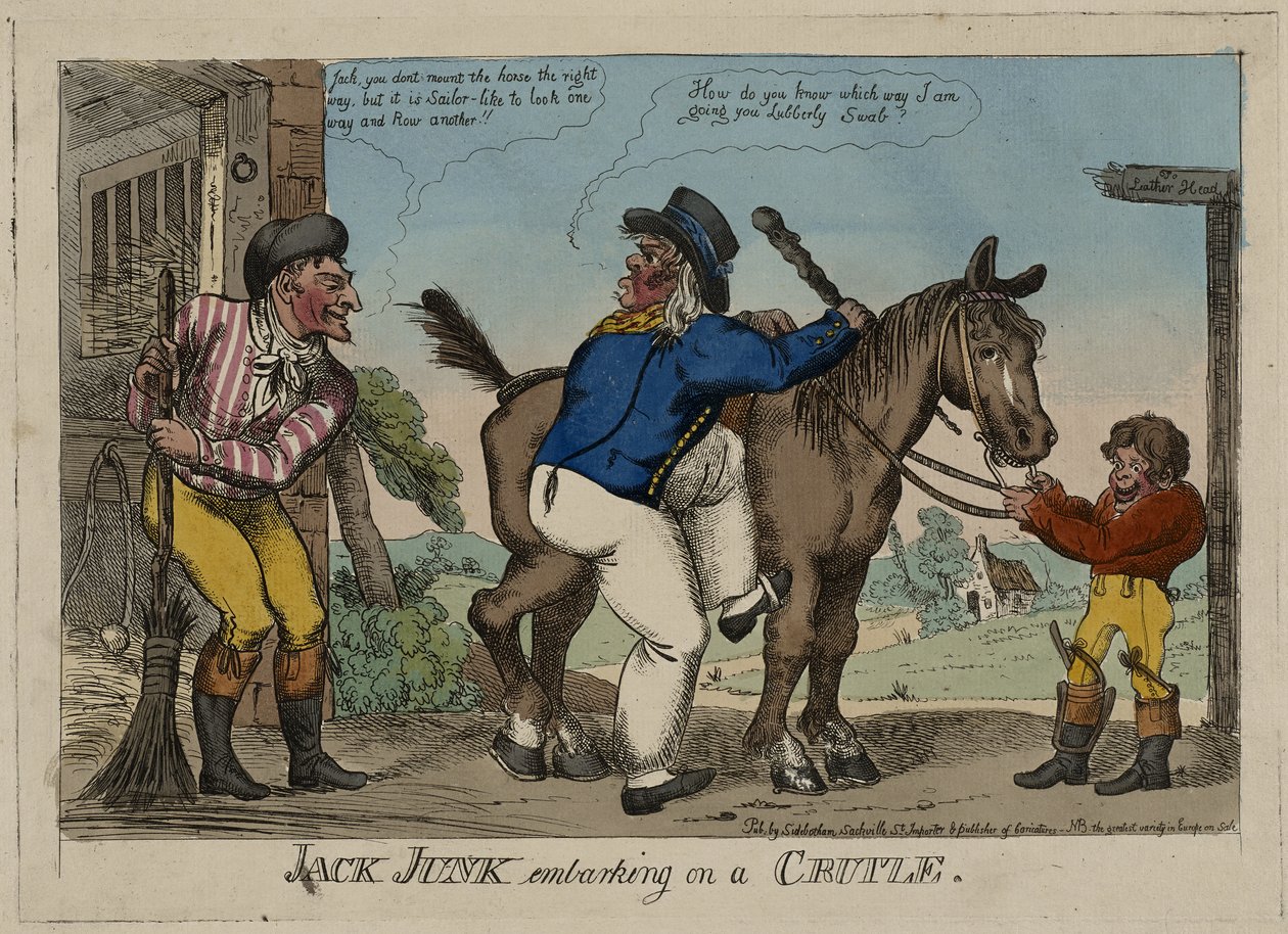 JACK JUNK lähdössä risteilylle tekijältä George (attr. to) Cruikshank