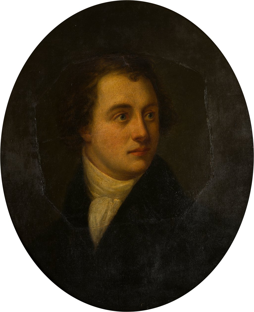 Tuntemattoman herrasmiehen muotokuva, n. 1807-1819 (öljy kuparille) tekijältä George (attr.to) Harlow