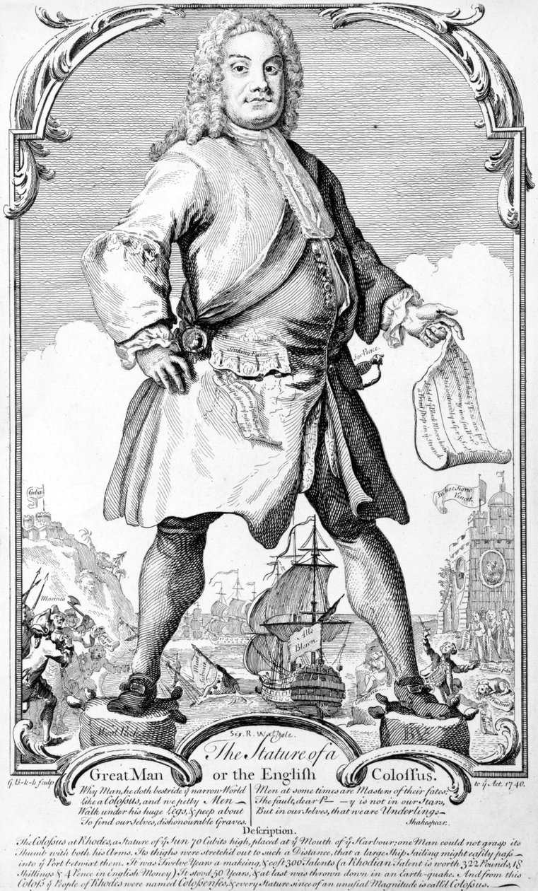 Suuren miehen muoto tai englantilainen kolossi tekijältä George (c.1706–71) Bickham
