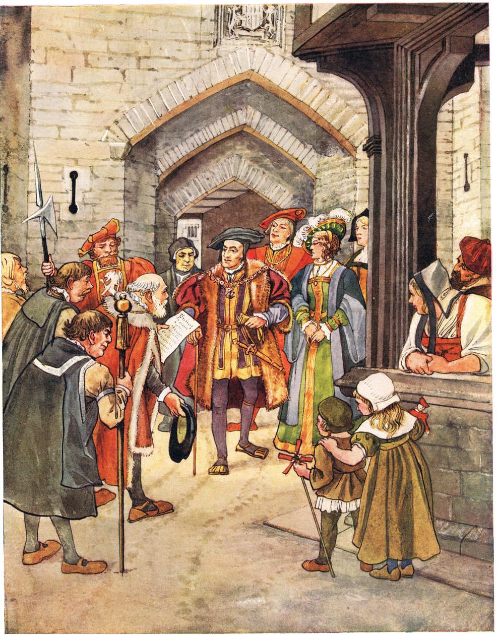 Olen Norfolkin herttua, kuvitus "A Picture Song Book" -kirjasta, 1910 tekijältä George, 9th Earl of Carlisle Howard